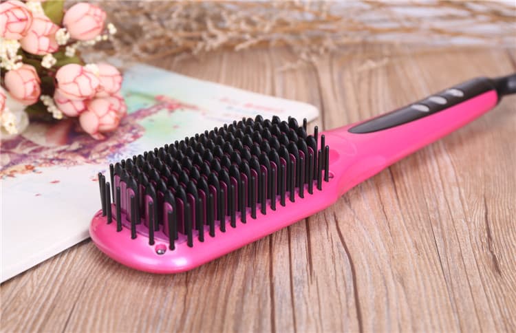 2016 Black Electric Hair Straightening Brush_Comb with Cera